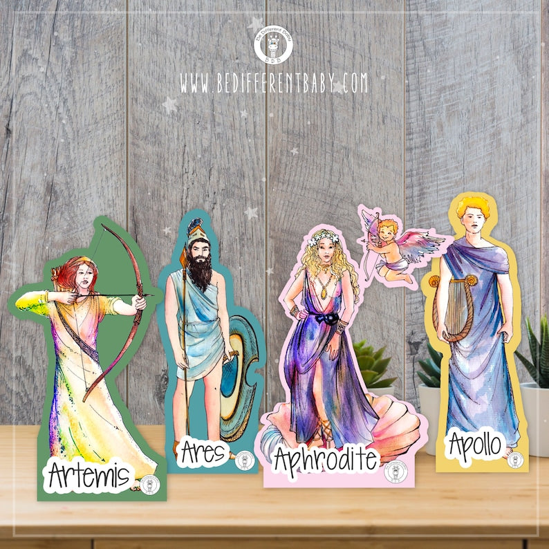 Greek Gods & Goddesses Printable Paperdolls. If you love Greek Mythology or teach about Greek Gods, this is a must have.16 printable figures