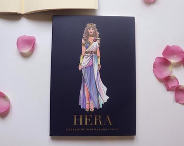 Greek Goddess Journal,Goddess Hera journal, Gold foil A5 Goddess notebook, Hera Queen, We all come from a Goddess collection