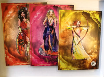 Greek Goddess prayer cards/Pack of 8 Greek Goddess invocation cards/Athena,Hera,Artemis,Aphrodite,Demeter,Persephone, Hecate,Hestia