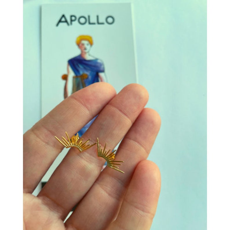 Apollo sunrays earrings/Greek God jewerly/God Apollo symbol earrings, sunrays earrings, God of the sun earrings, Greek Mythology earrings