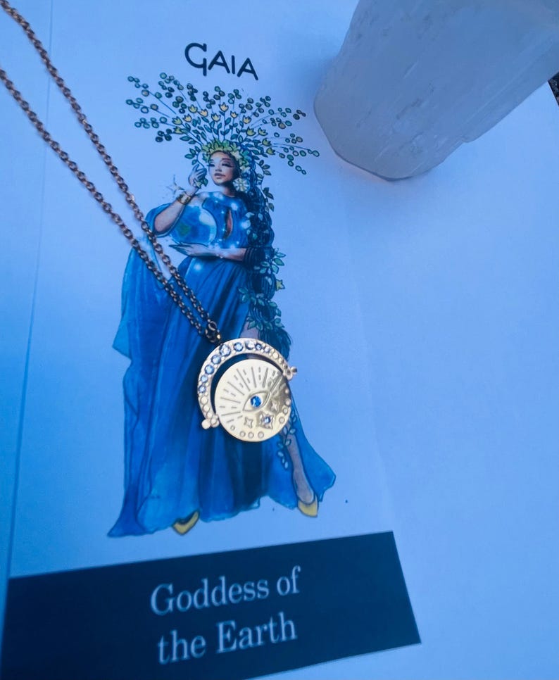 Gaia necklace/Greek Goddess jewerly/Goddess of the Earth necklace/Earth necklace.