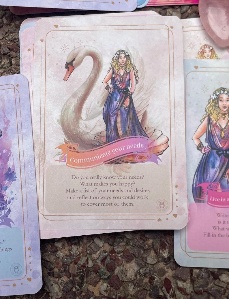 Goddess Aphrodite oracle cards/68 self-love cards/ Goddess tarot deck/ Discover your Aphrodite Power/Aphrodite tarot/self-love tarot