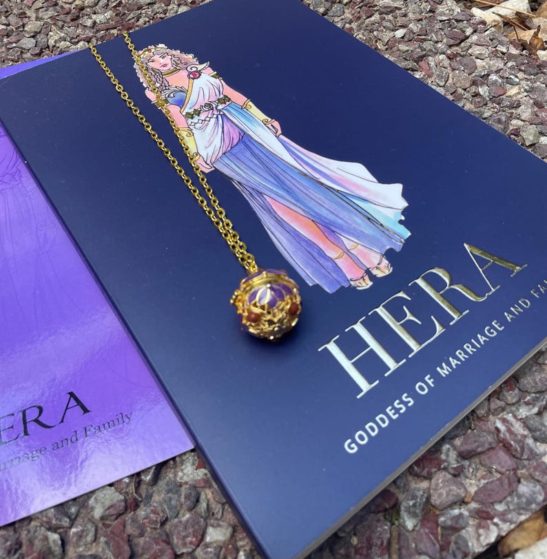 Goddess Hera Pick me necklace/Lotus aromatotherapy Necklace/open  locket Aroma Diffuser/Hera’s Pick me lotus necklace (add your aroma)